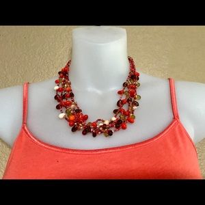 Colorful Multi Strand Necklace